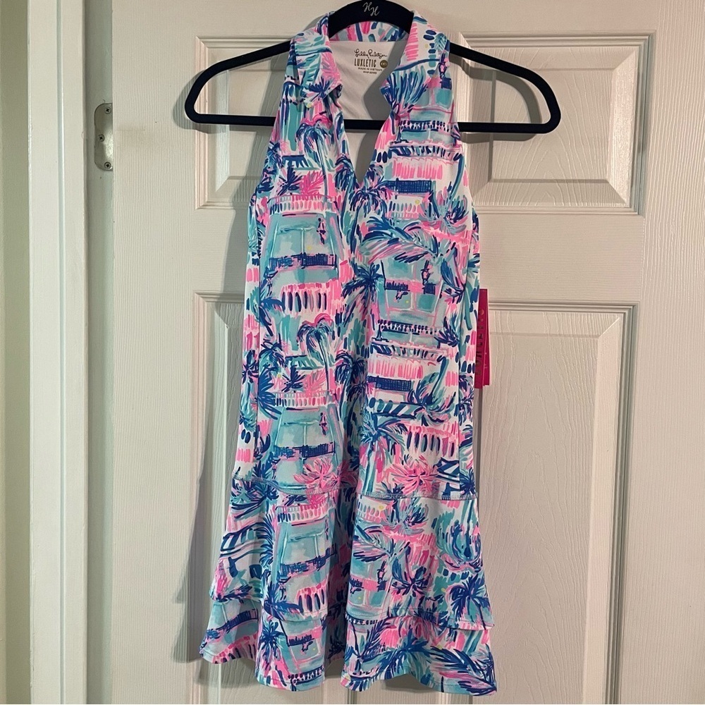 Lilly Pulitzer X Meryl Luxletic Dania Ravello Blue Dress NWT - Picture 6 of 12